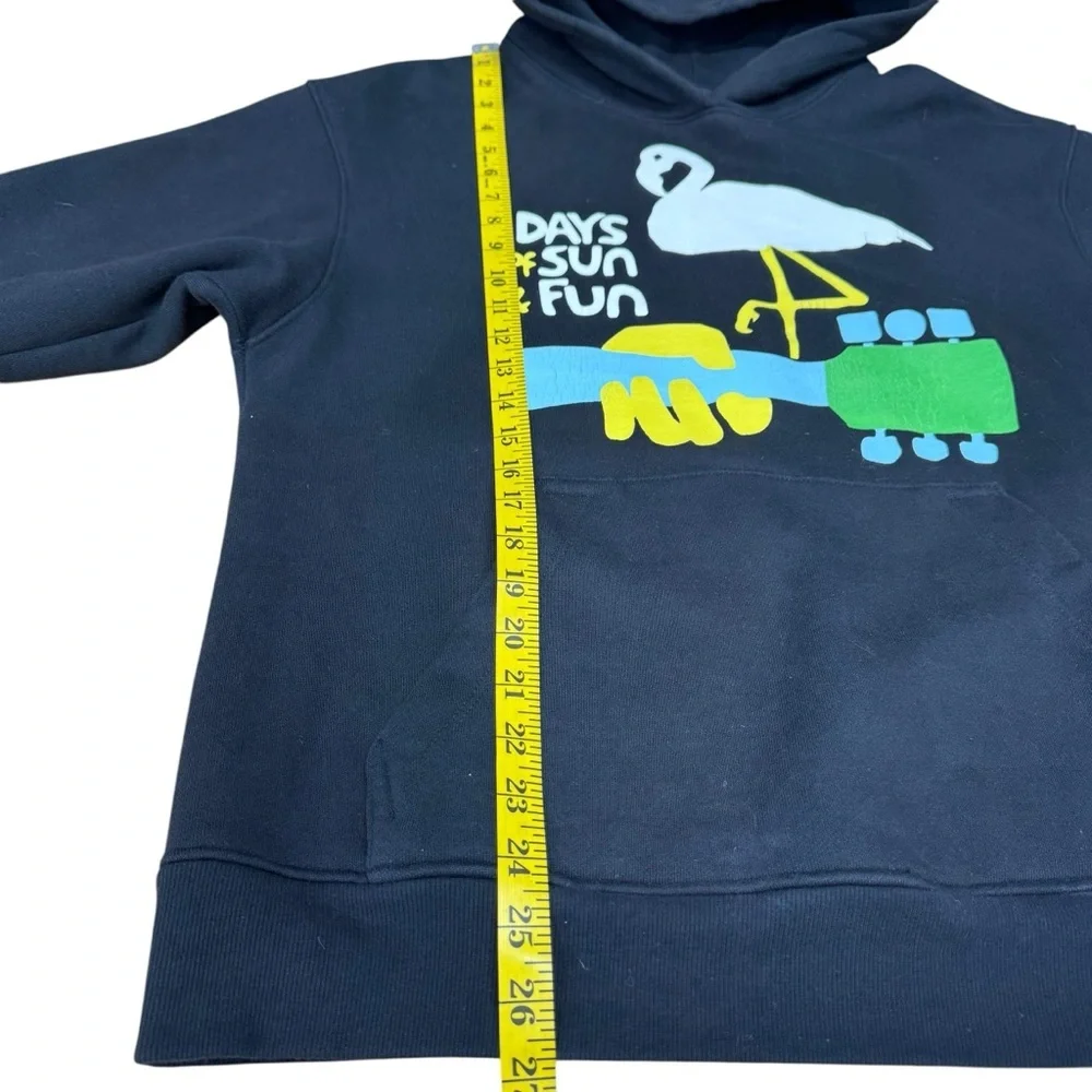 Nahmias Hoodie Days Of Sun & Fun Men’s Size M Black Thick Cotton Streetwear - Picture 12 of 13